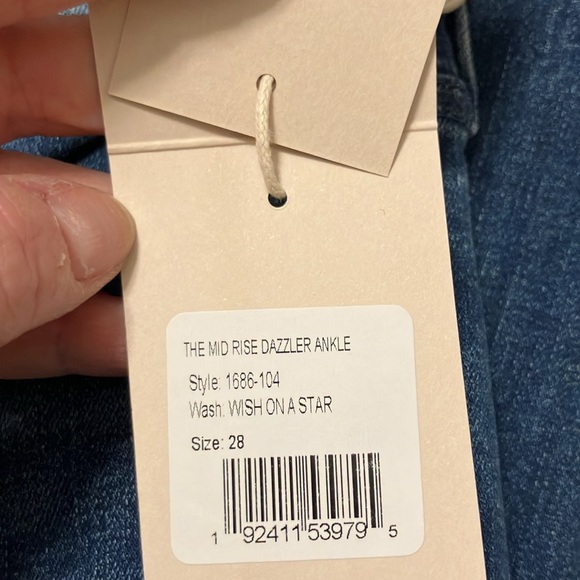 NWT Mother Denim Mid Rise Dazzler Ankle Wish on a Star Sz 28 - Picture 6 of 9